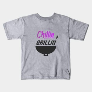 Chillin' and Grillin' Design Kids T-Shirt